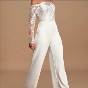 Lulus beautiful white jumpsuit